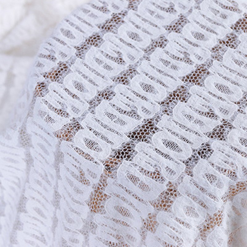 Dress Feather Bridal Polyester Brushed Lace Fabric for Women's Wear Wh 7